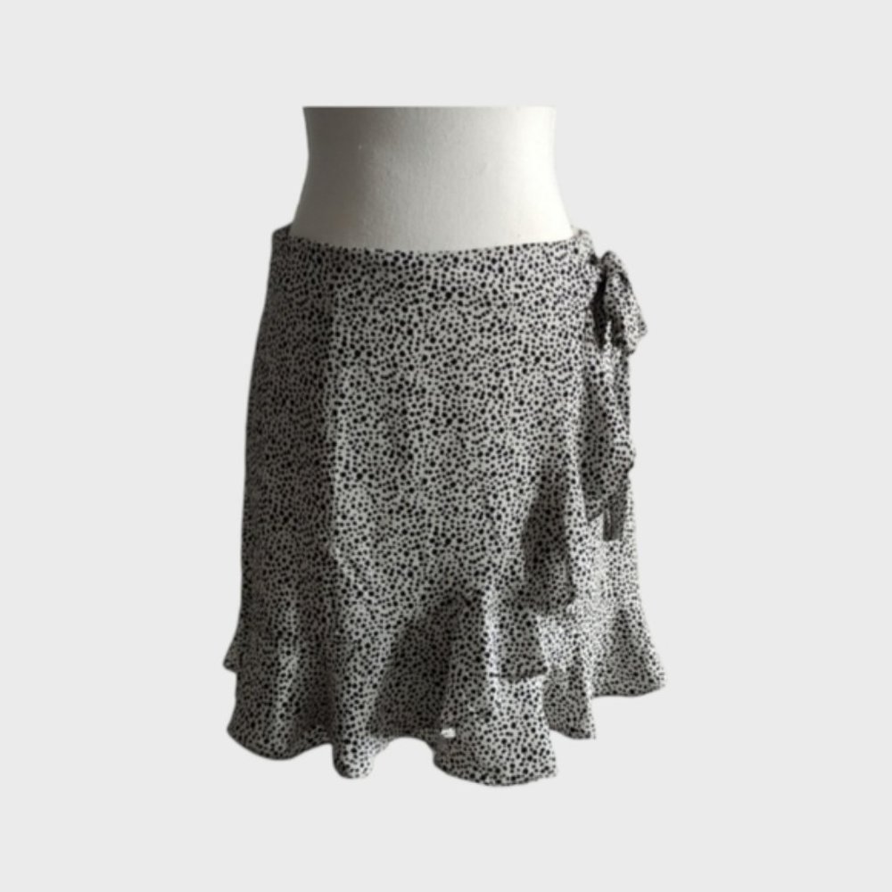 Ava. mini wrap ruffle skirt